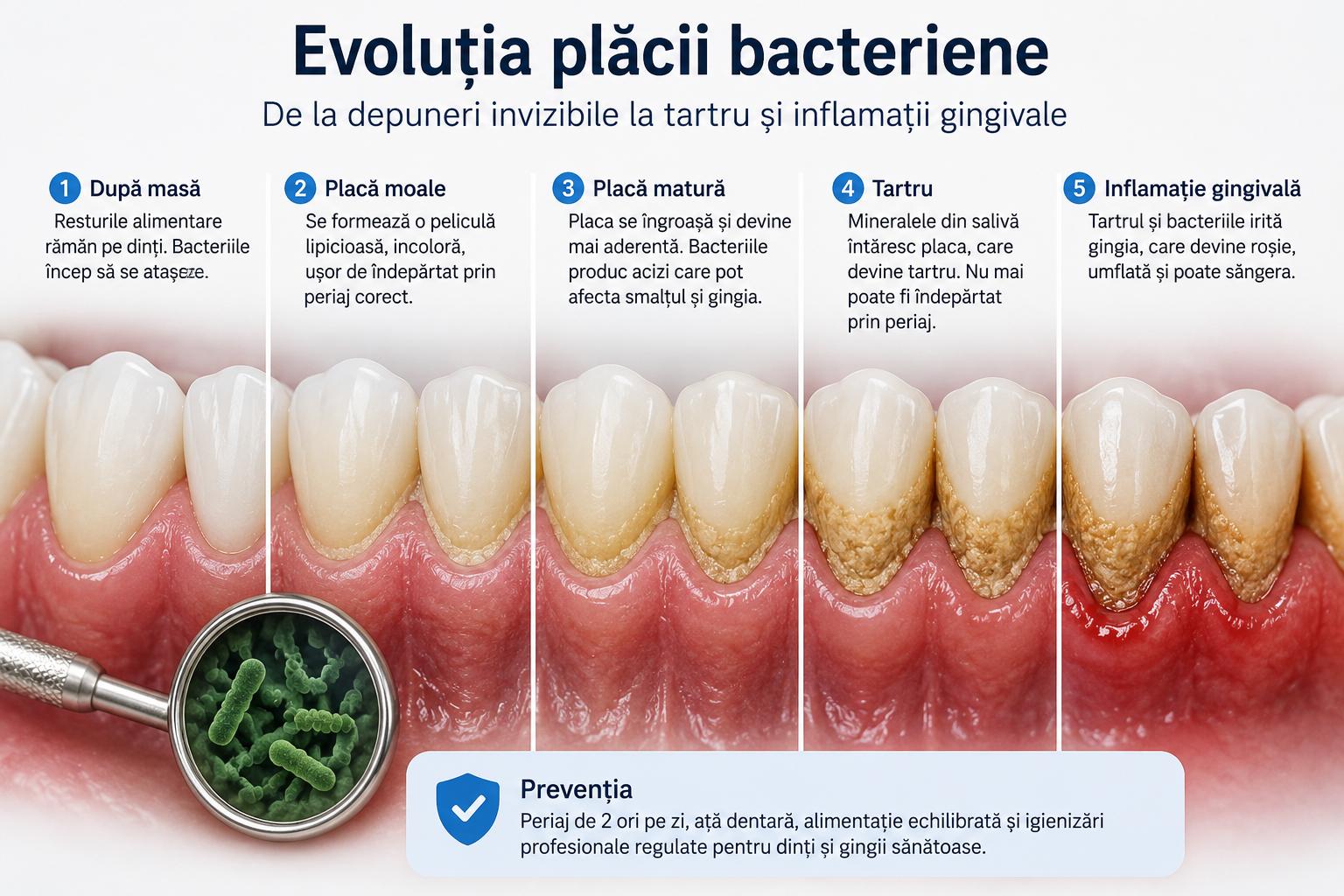 Evoluția plăcii bacteriene și impactul asupra sănătății orale